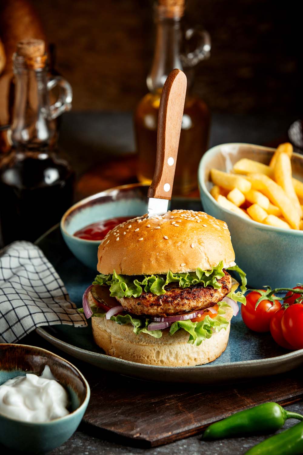 Hamburgerler ve pizzalar